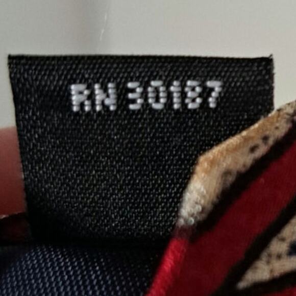 Liberty of London Silk NeckTie. Red - Picture 6 of 6